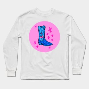 Disco cowgirl boot Long Sleeve T-Shirt